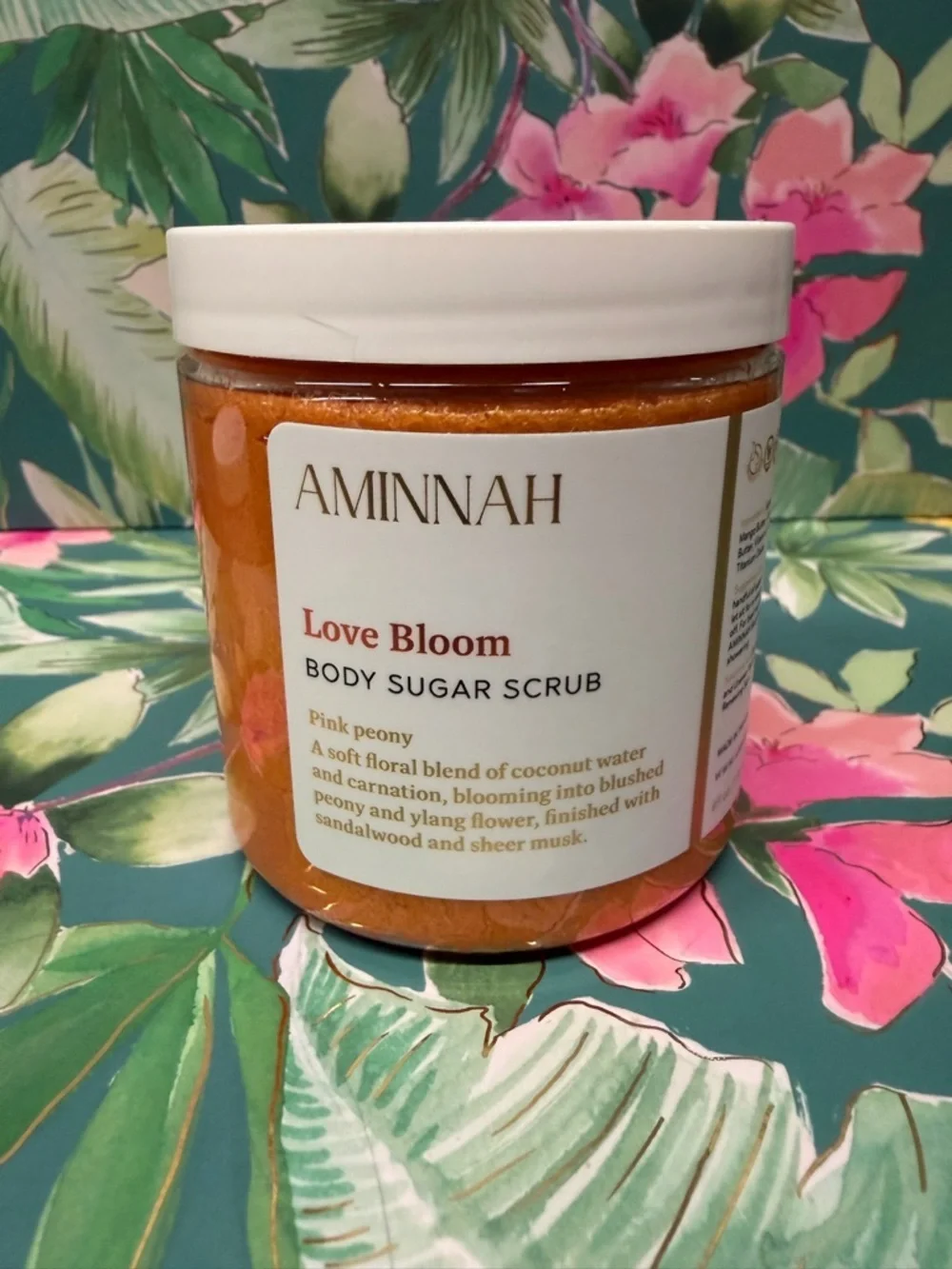 Aminnah Love Bloom Body Sugar Scrub NWT
